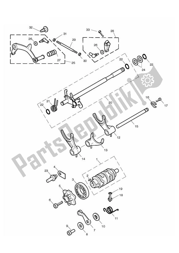 Todas las partes para Gear Selectors & Pedal de Triumph Thruxton 900 EFI 2008 - 2010