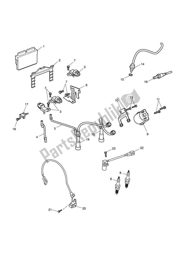 Toutes les pièces pour le Système De Mise à Feu du Triumph Thruxton 900 EFI 2008 - 2010