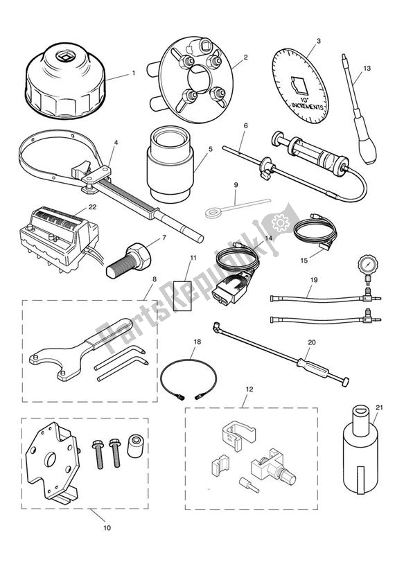 Toutes les pièces pour le Outils De Service du Triumph Thruxton 900 EFI 2008 - 2010