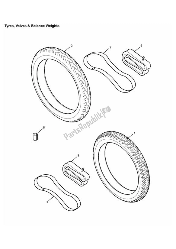 Toutes les pièces pour le Pneus, Valves Et Contrepoids du Triumph Thruxton 900 EFI 2008 - 2010