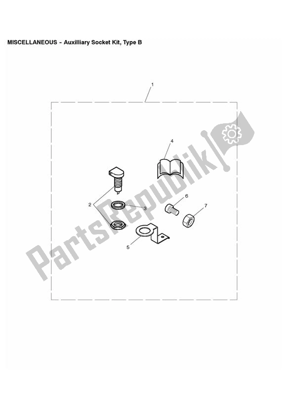 All parts for the Auxilliary Socket Kit, Type B of the Triumph Thruxton 900 EFI 2008 - 2010