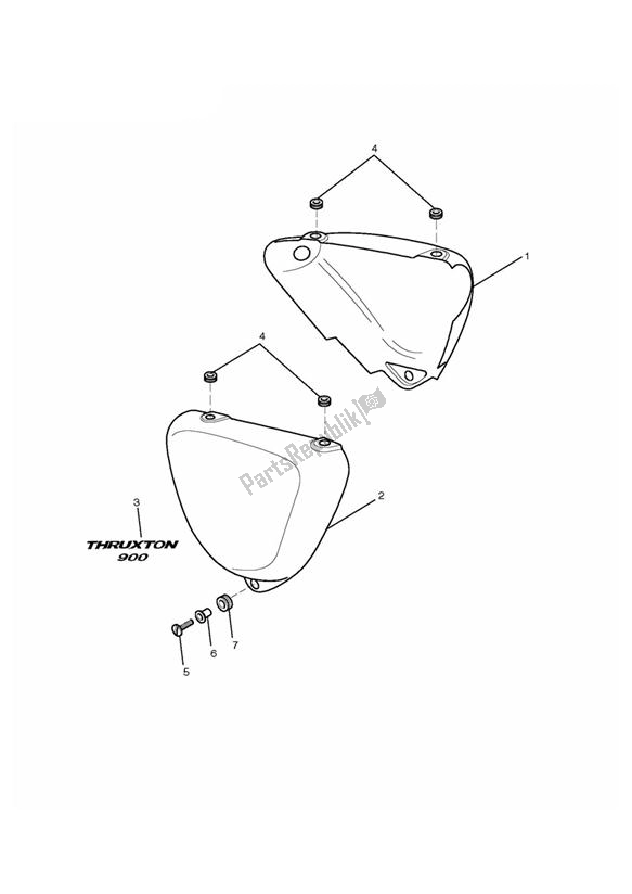 Todas las partes para Bodywork - Side Panels de Triumph Thruxton 900 EFI 2008 - 2010