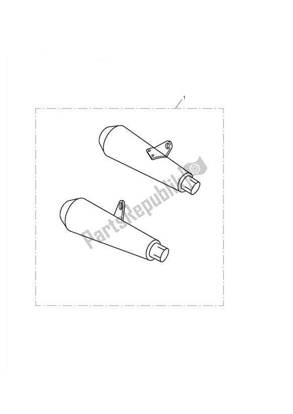 Todas las partes para Chrome Silencer de Triumph Thruxton 900 EFI 2008 - 2010