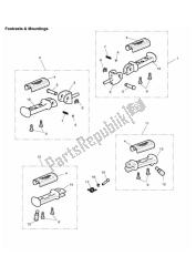 apoios para os pés e montagens