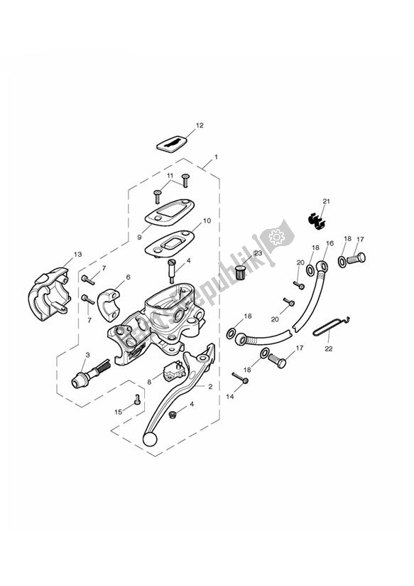 Todas las partes para Freno Delantero Cilindro Maestro Y Mangueras de Triumph Thruxton 900 EFI 2008 - 2010