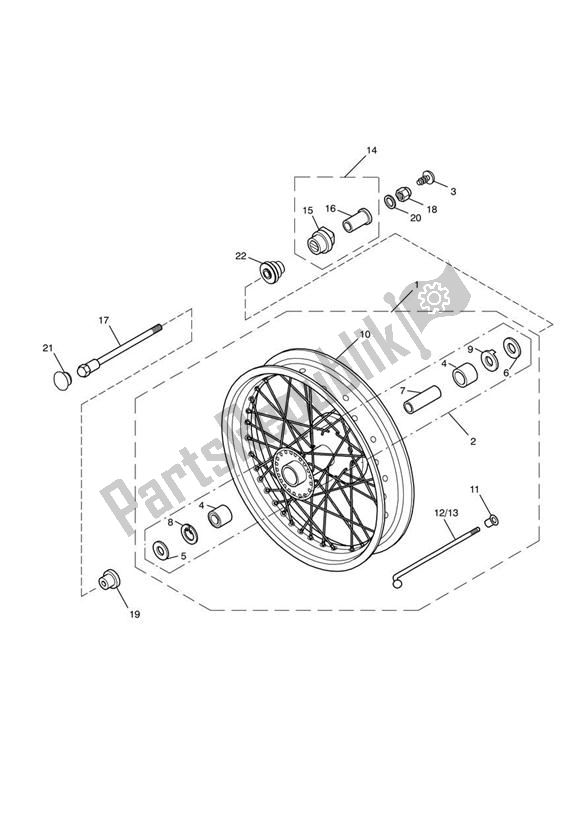 Todas las partes para Rueda Delantera de Triumph Thruxton 900 EFI 2008 - 2010