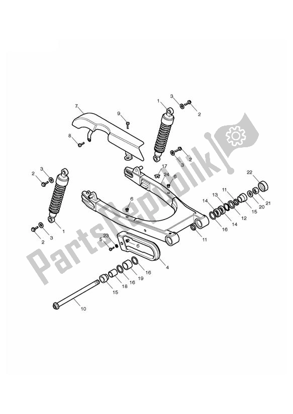 Todas las partes para Suspensión Trasera de Triumph Thruxton 900 EFI 2008 - 2010