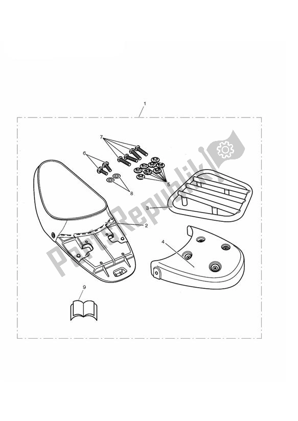 Todas las partes para Single Seat And Rack Kit de Triumph Thruxton 900 EFI 2008 - 2010