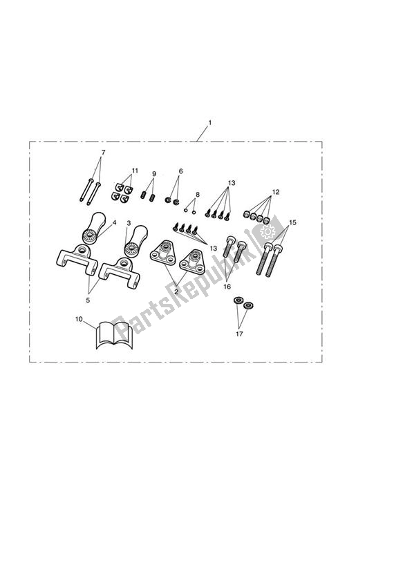 Toutes les pièces pour le Adjustable Passenger Footboard Hardware Kit du Triumph Thunderbird 1700 2010 - 2014