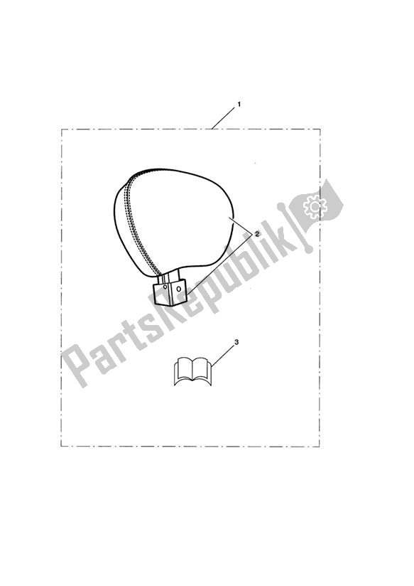 All parts for the Adjustable Rider Backrest, Longhaul of the Triumph Thunderbird 1700 2010 - 2014