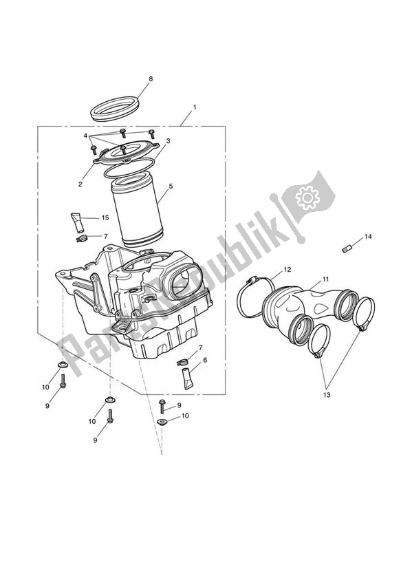 Todas as partes de Caixa De Ar do Triumph Thunderbird 1700 2010 - 2014