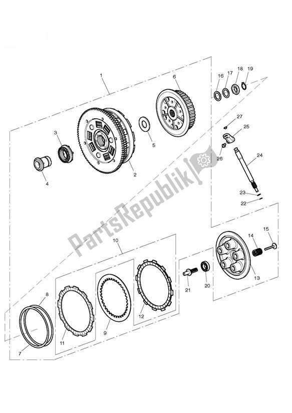 Toutes les pièces pour le Embrayage du Triumph Thunderbird 1700 2010 - 2014