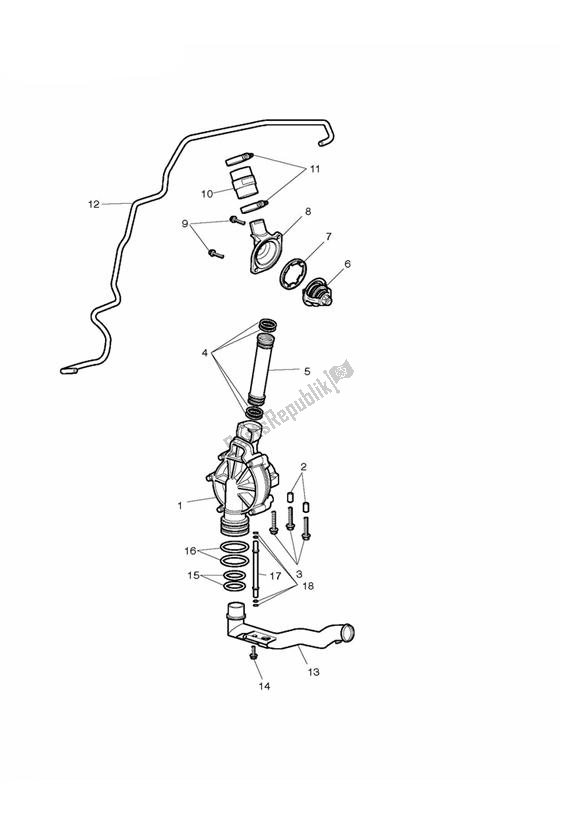 All parts for the Cooling System - Continued of the Triumph Thunderbird 1700 2010 - 2014