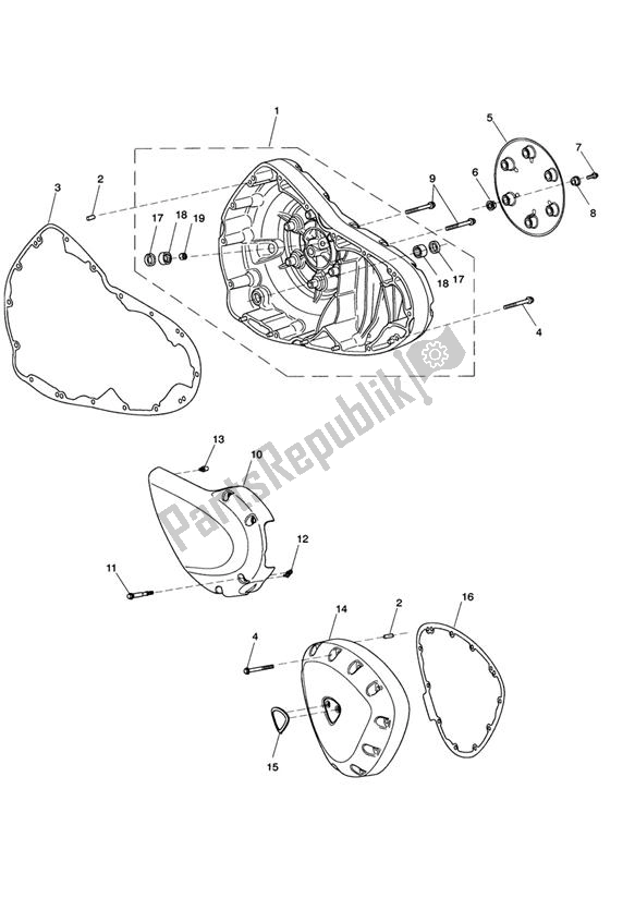 Todas las partes para Cubiertas Del Motor de Triumph Thunderbird 1700 2010 - 2014