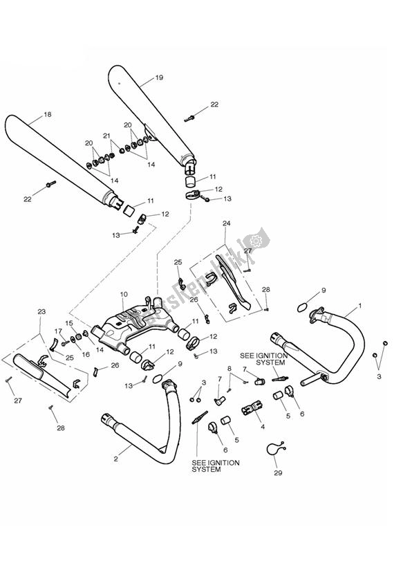 Todas las partes para Sistema De Escape de Triumph Thunderbird 1700 2010 - 2014