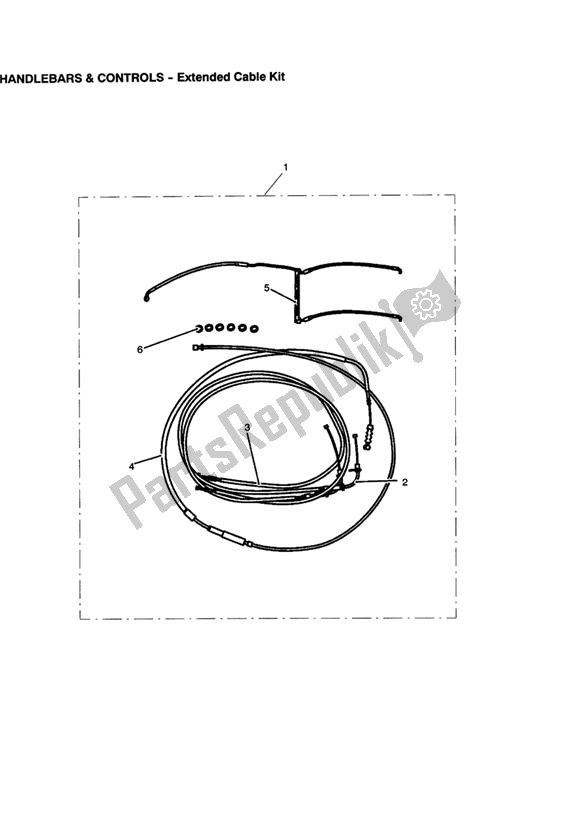 All parts for the Extended Cable Kit of the Triumph Thunderbird 1700 2010 - 2014