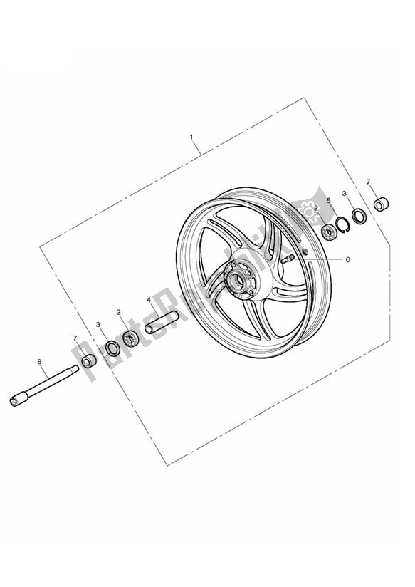 Tutte le parti per il Ruota Anteriore del Triumph Thunderbird 1700 2010 - 2014