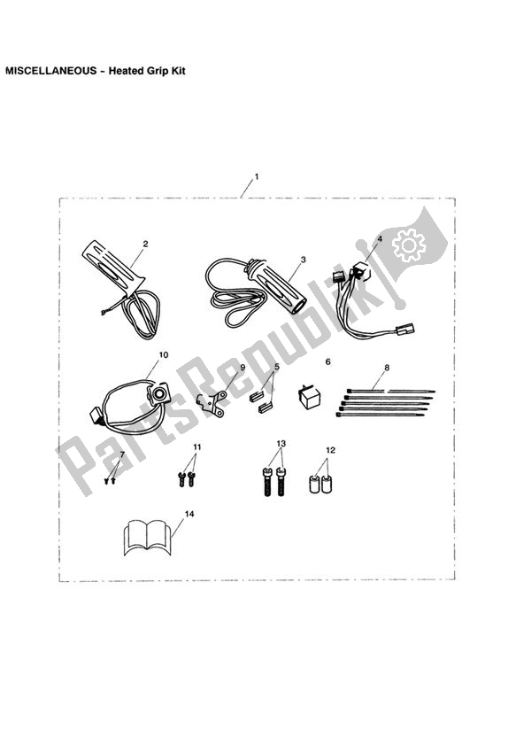 Todas las partes para Heated Grip Kit de Triumph Thunderbird 1700 2010 - 2014