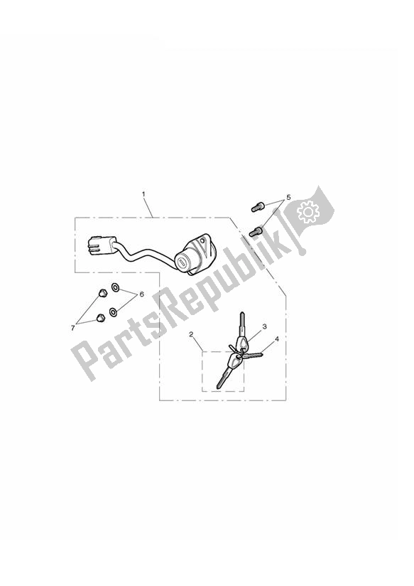 Toutes les pièces pour le Ignition Switch & Steering Lock du Triumph Thunderbird 1700 2010 - 2014