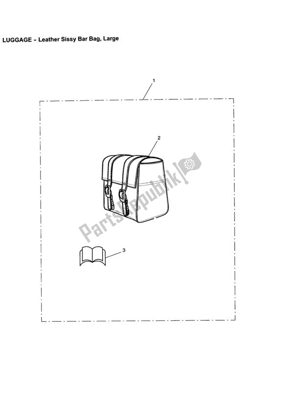 Todas las partes para Leather Sissy Bar Bag, Large de Triumph Thunderbird 1700 2010 - 2014