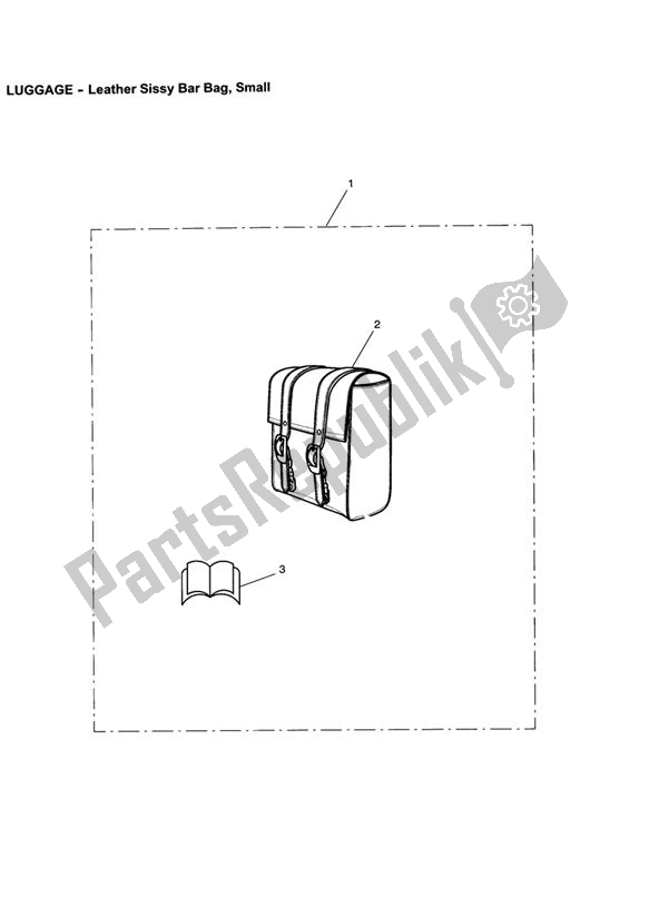 All parts for the Leather Sissy Bar Bag, Small of the Triumph Thunderbird 1700 2010 - 2014