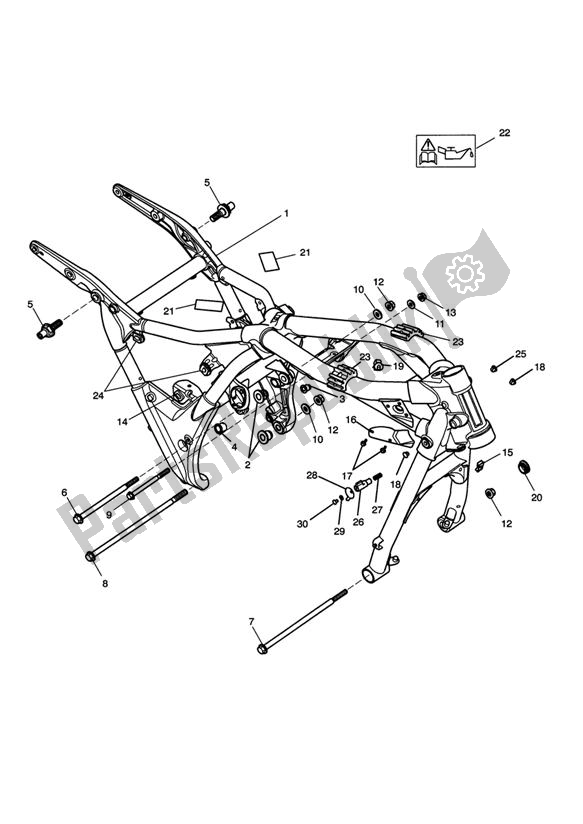 All parts for the Main Frame & Fittings of the Triumph Thunderbird 1700 2010 - 2014