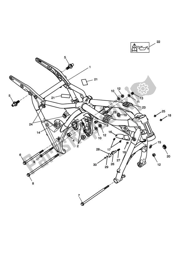 Alle onderdelen voor de Hoofdframe & Toebehoren van de Triumph Thunderbird 1700 2010 - 2014