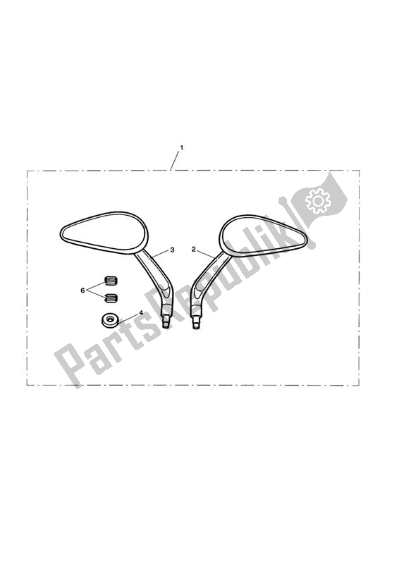 All parts for the Oval Mirrors, Kit of the Triumph Thunderbird 1700 2010 - 2014