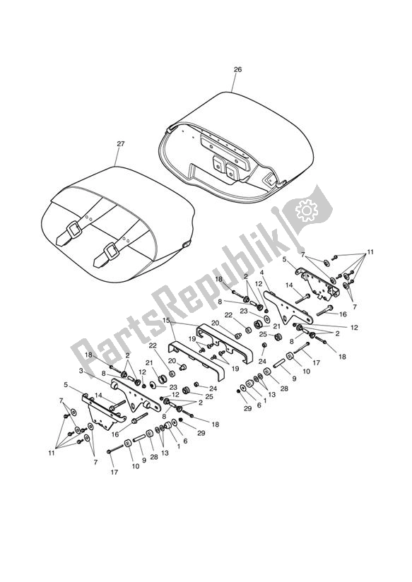 Todas las partes para Panniers - Special Edition Only de Triumph Thunderbird 1700 2010 - 2014