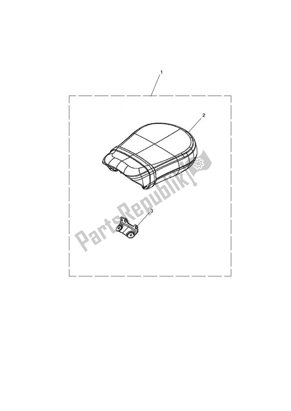 All parts for the Pillion Seat Kit - > 455548 of the Triumph Thunderbird 1700 2010 - 2014