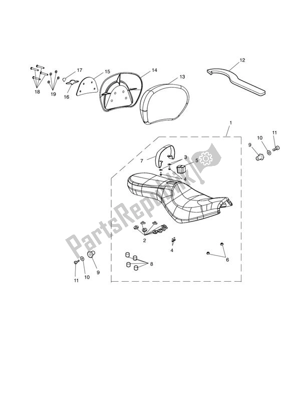 Todas as partes de Seat - Special Edition Only do Triumph Thunderbird 1700 2010 - 2014