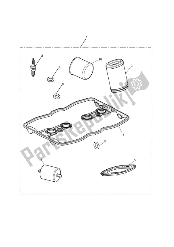 Alle onderdelen voor de Servicekits van de Triumph Thunderbird 1700 2010 - 2014