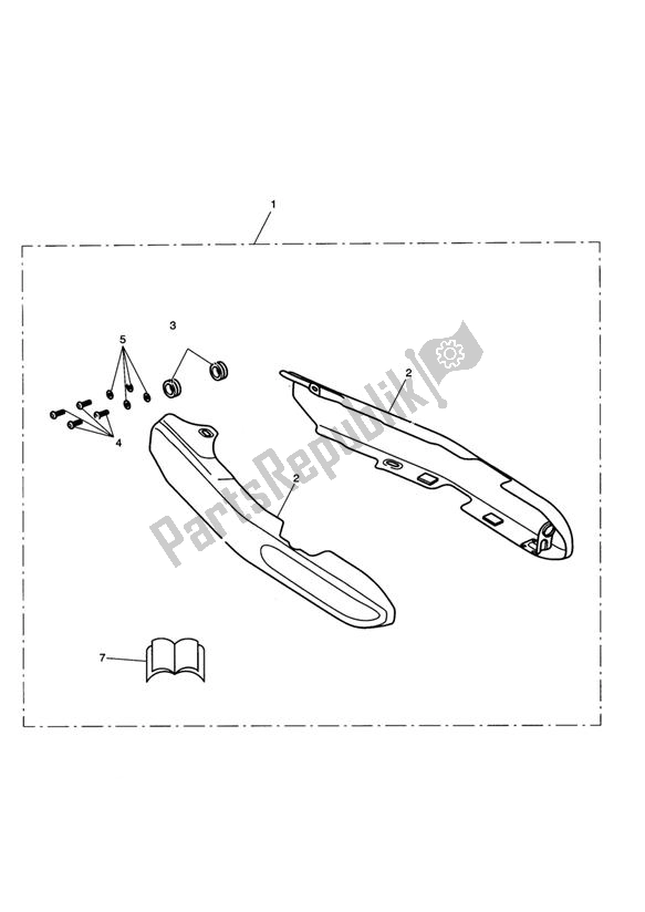 Alle onderdelen voor de Swingarm Cover Kit, Chrome van de Triumph Thunderbird 1700 2010 - 2014