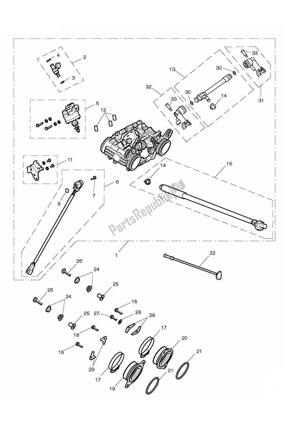 Toutes les pièces pour le Throttle Bodies du Triumph Thunderbird 1700 2010 - 2014