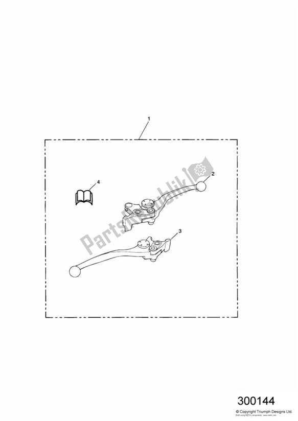 Alle onderdelen voor de Adjustable Lever Kit van de Triumph Thunderbird 885 1995 - 2003