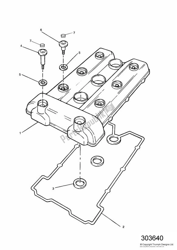 Alle onderdelen voor de Cam Deksel van de Triumph Thunderbird 885 1995 - 2003