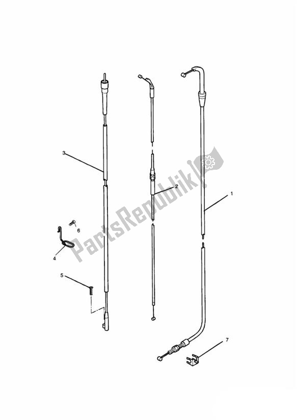 Todas as partes de Cabos De Controle do Triumph Thunderbird 885 1995 - 2003
