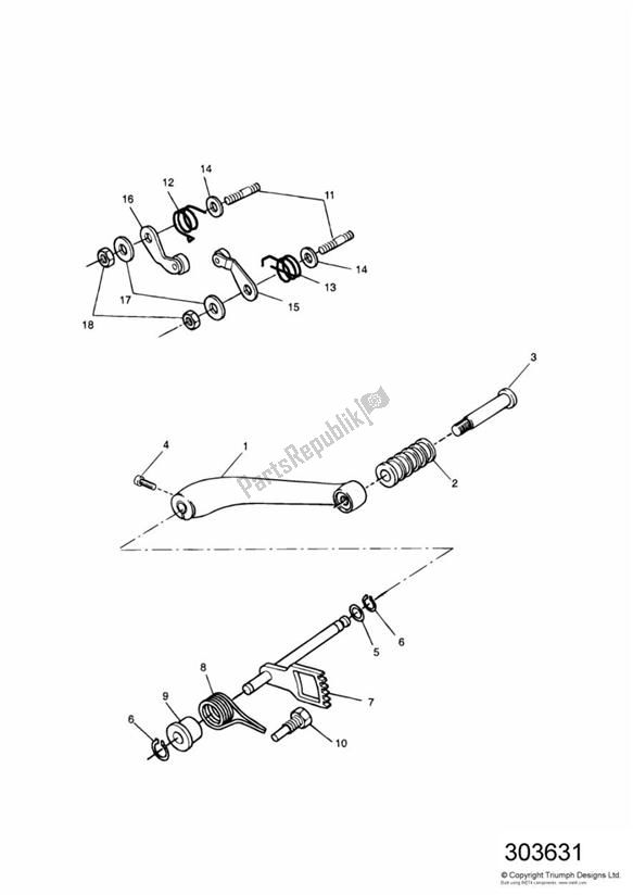 Todas las partes para Gear Change Pedal de Triumph Thunderbird 885 1995 - 2003