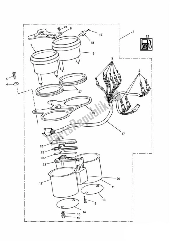 Todas las partes para Instruments > 71698 de Triumph Thunderbird 885 1995 - 2003