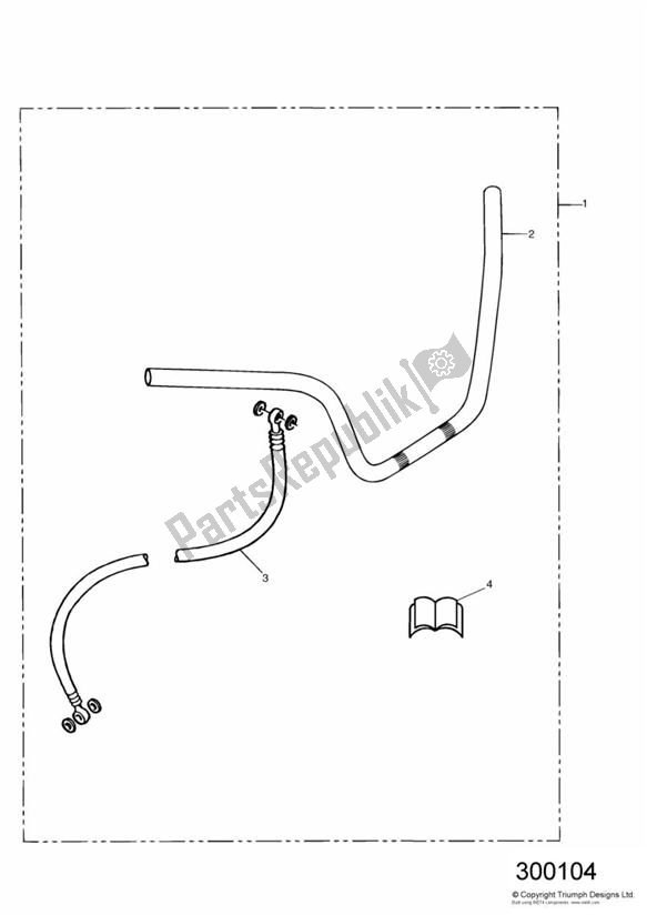 All parts for the Low Handle Bar Kit of the Triumph Thunderbird 885 1995 - 2003