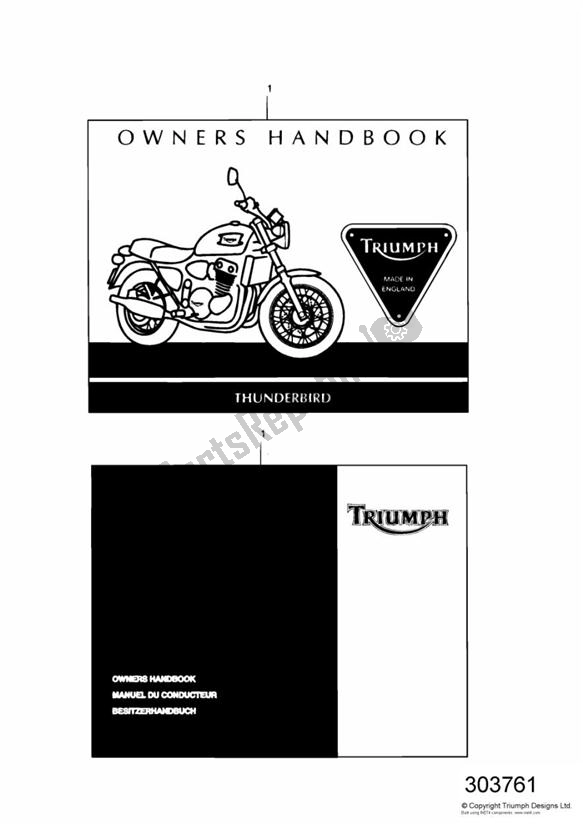 Alle onderdelen voor de Owners Handbook 29156 > van de Triumph Thunderbird 885 1995 - 2003