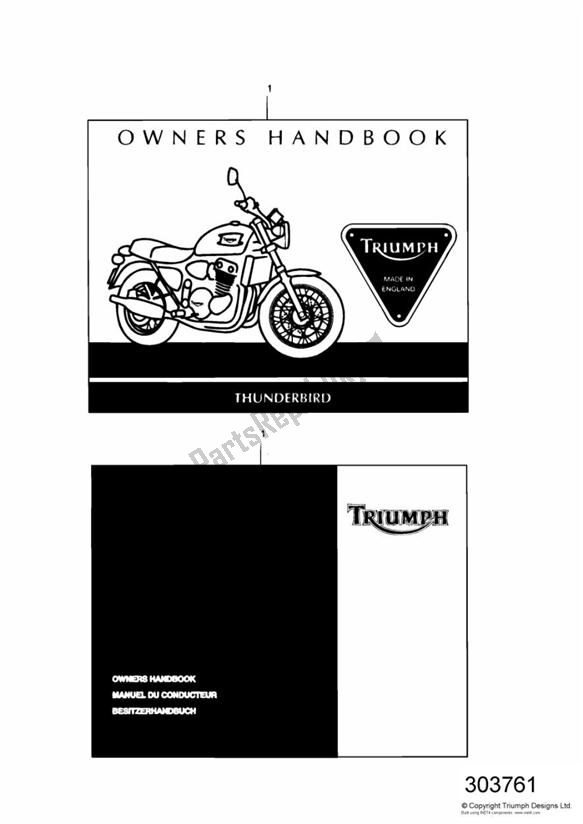 Wszystkie części do Owners Handbook 29156 > Triumph Thunderbird 885 1995 - 2003