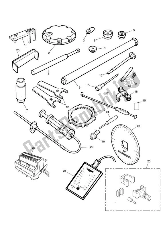 All parts for the Service Tools of the Triumph Thunderbird 885 1995 - 2003
