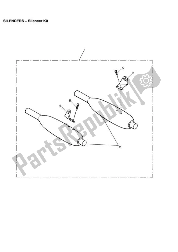 All parts for the Silencer Kit of the Triumph Thunderbird 885 1995 - 2003