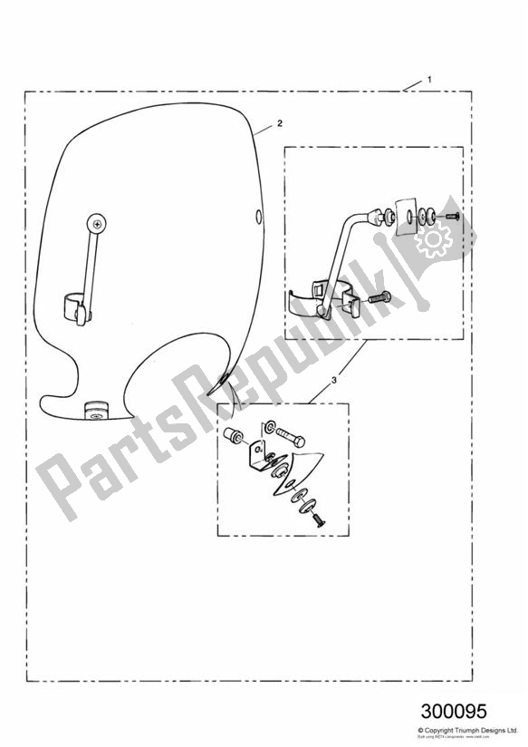 Alle onderdelen voor de Summer Screen van de Triumph Thunderbird 885 1995 - 2003