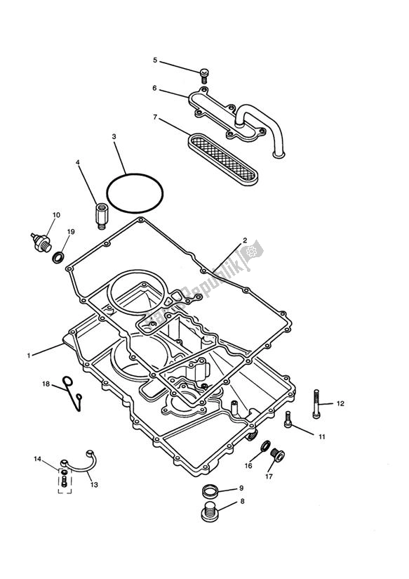 Todas las partes para Sump de Triumph Thunderbird 885 1995 - 2003