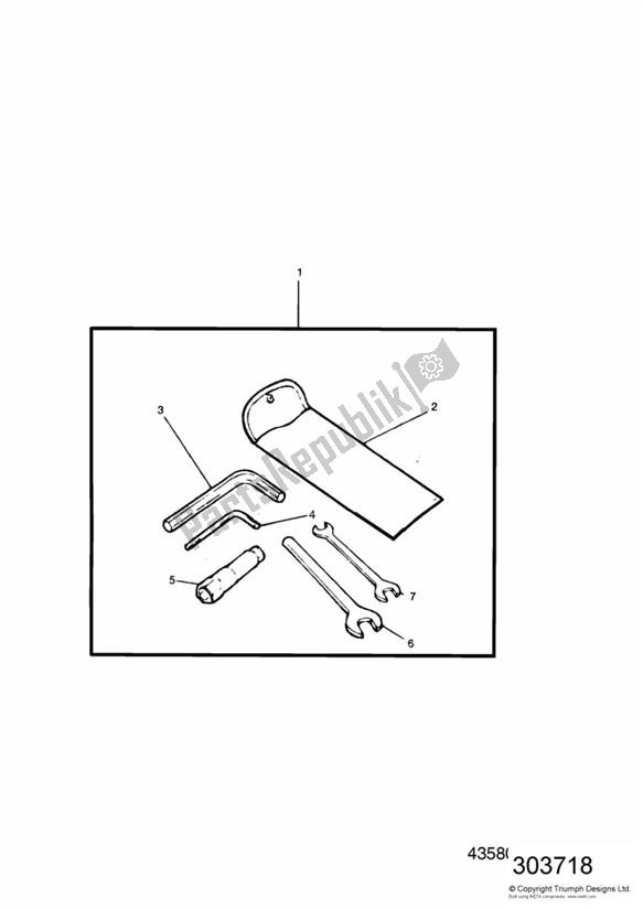 All parts for the Tool Kit of the Triumph Thunderbird 885 1995 - 2003