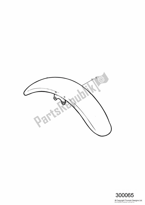 All parts for the Two Tone Front Mudguard of the Triumph Thunderbird 885 1995 - 2003