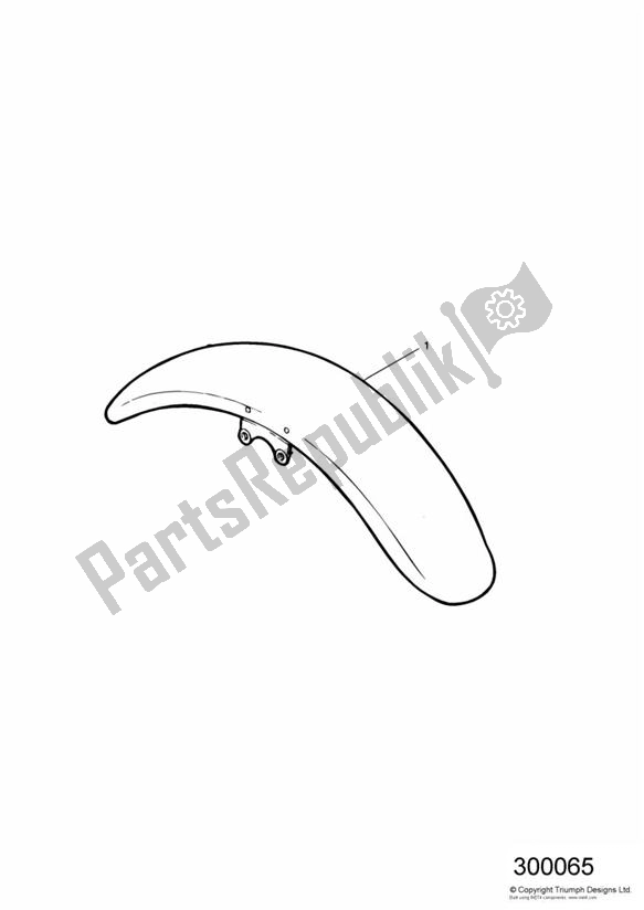 All parts for the Two Tone Front Mudguard of the Triumph Thunderbird 885 1995 - 2003