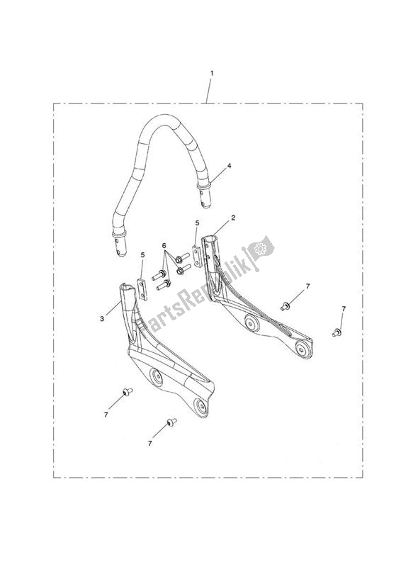 All parts for the Backrest Bar Kit of the Triumph Thunderbird Commander 1700 2014 - 2015